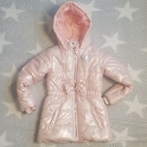 Girls Betsey Johnson Pink Puffer Coat